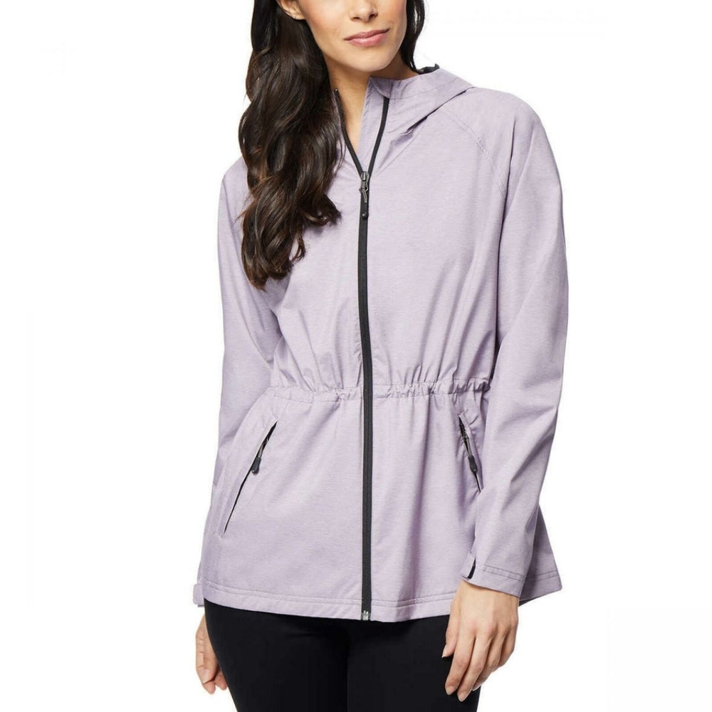 NWT 32 Degrees Cool PURPLE ASH MELANGE Hoodie Anorak Jacket Wind Breaker L LARGE